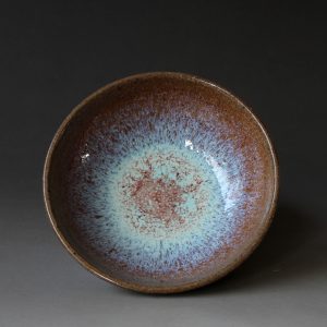 80年代钧瓷玉青斗笠盏_碗_煤烧